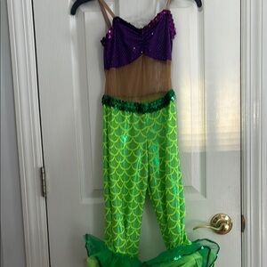 Kids Mermaid Dance Costume with Purple and Green Colors